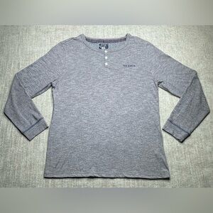 Ted Baker Dressed To Chill Gray Men's Long Sleeve Shirt Blue Gray Size Medium